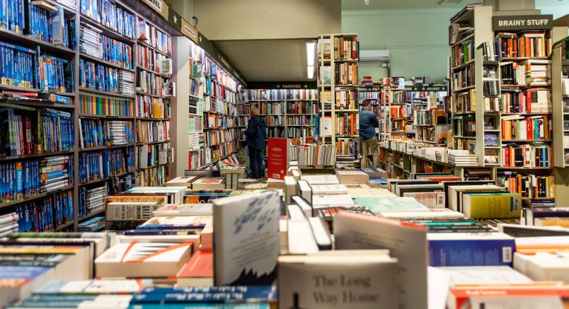Customers browsing books