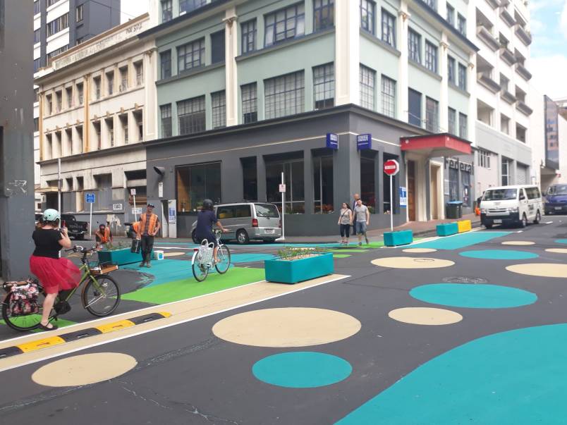 Federal Street tactical improvements for cycling on Federal Street