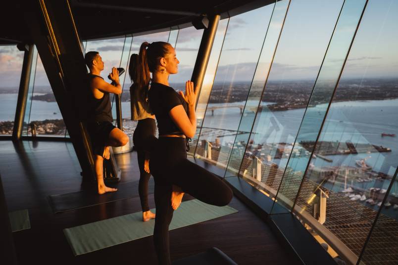 Yoga in the sky