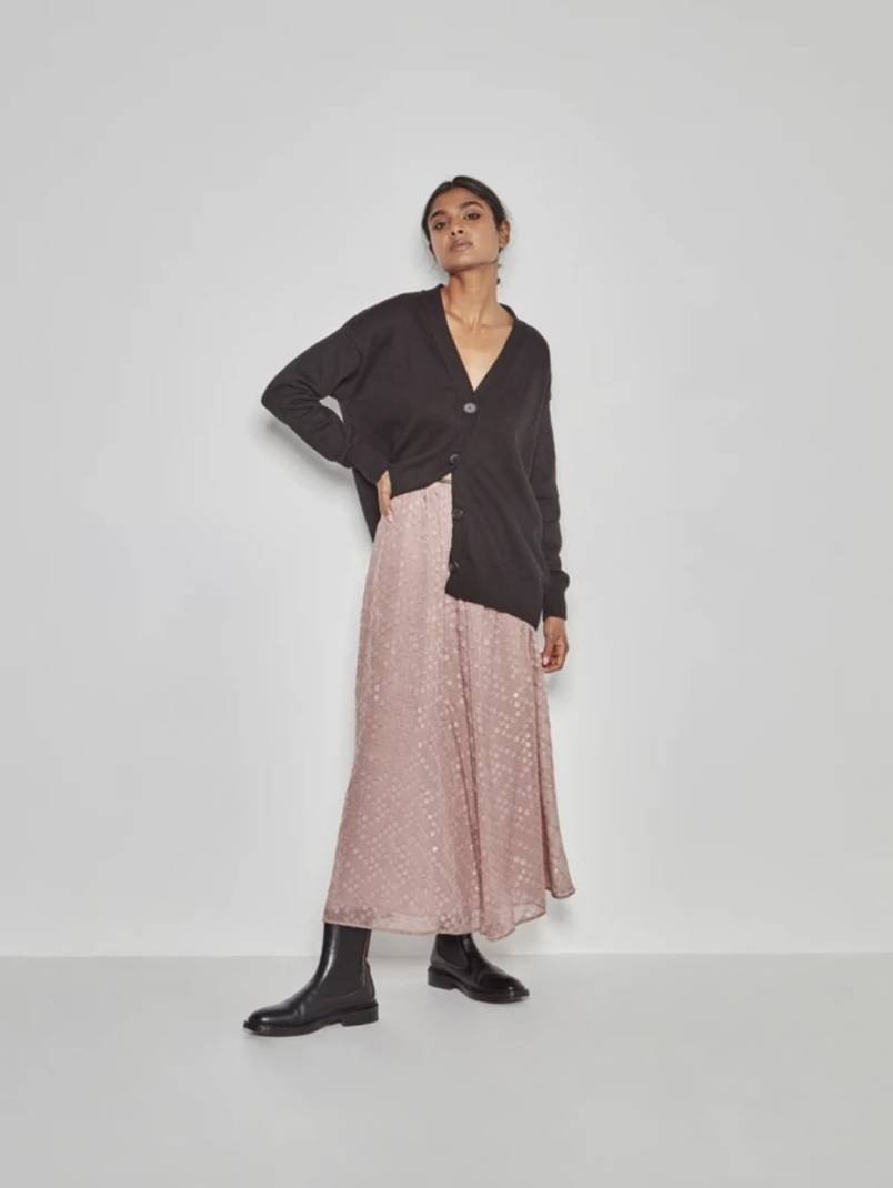 Long pink skirt