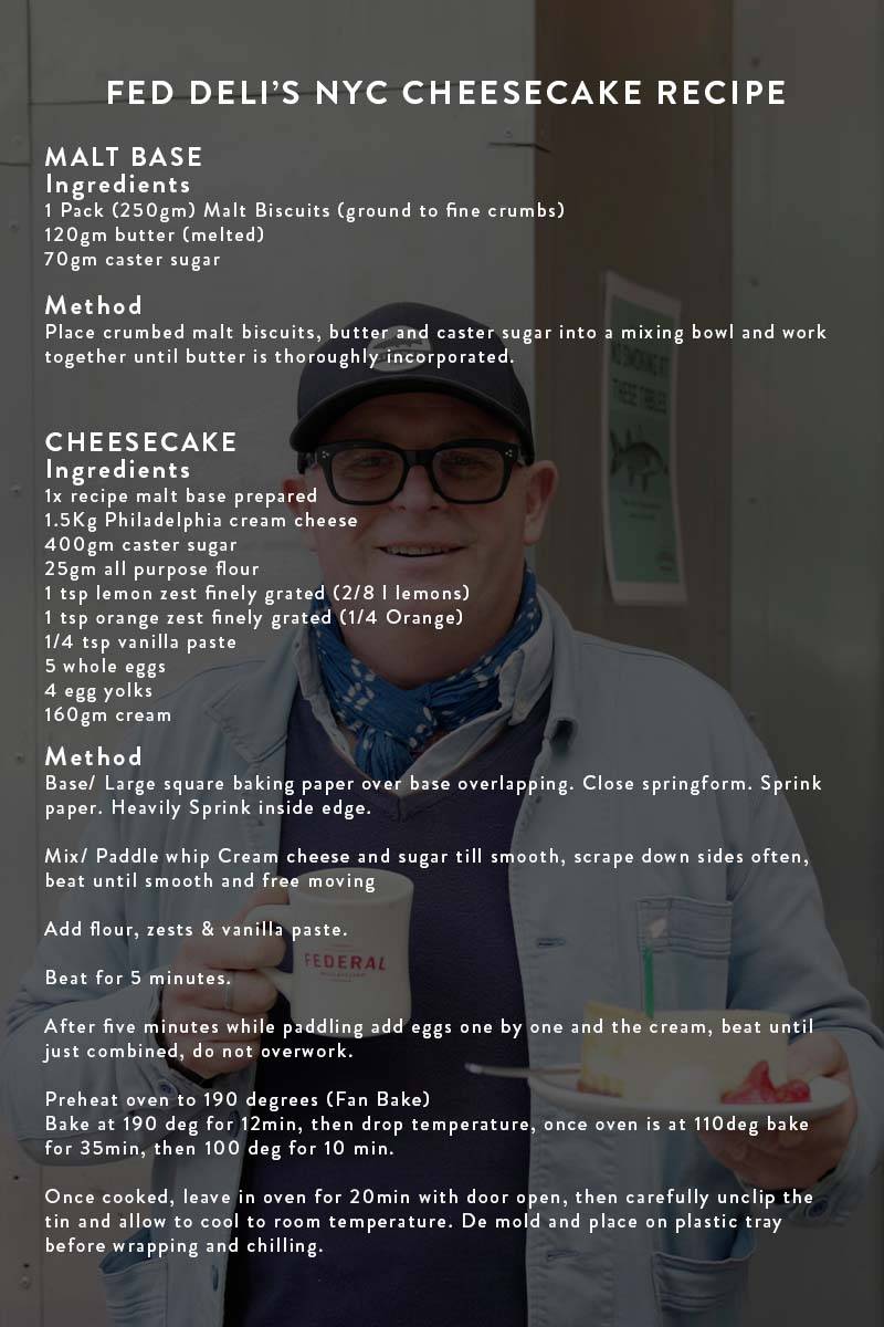 Fed Deli cheesecake recipe